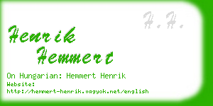 henrik hemmert business card